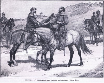 Treffen von Garibaldi und Viktor Emanuel 1860 AD von Walter Paget
